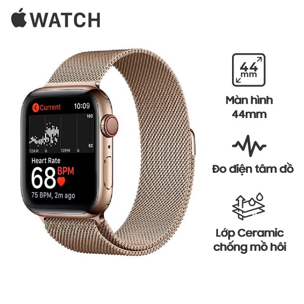 Apple Watch Series 4 44mm LTE Thép cũ giá rẻ, Trả góp 0% lãi suất