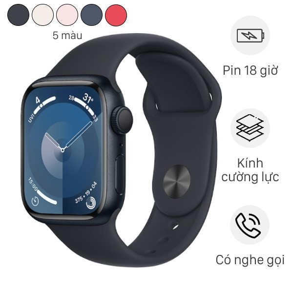 Apple Watch Series 9 45mm (GPS) Viền nhôm dây cao su