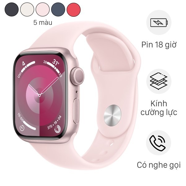 Apple Watch Series 9 41mm (GPS) Viền nhôm dây cao su