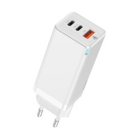 Củ sạc Baseus 65W GaN Quick Travel Charger C+C+A (Kèm cáp)